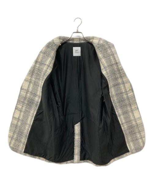 1er Arrondissement（プルミエ アロンディスモン）1er Arrondissement (プルミエ アロンディスモン) NALYA モノトーンチェックコート ホワイト サイズ:36の古着・服飾アイテム