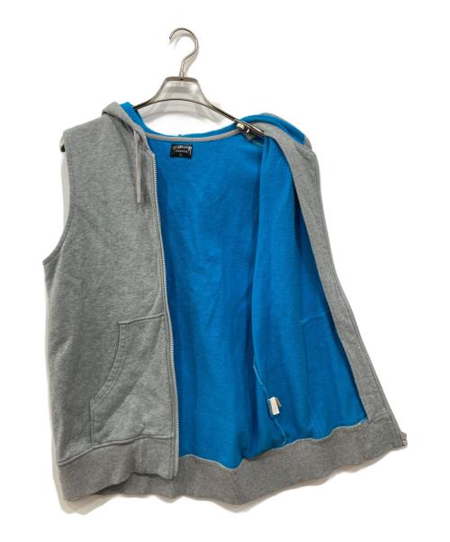 stussy（ステューシー）stussy (ステューシー) スケートマン スリーブレスパーカー グレー サイズ:Lの古着・服飾アイテム