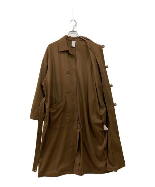 Casper John（キャスパージョン）Casper John (キャスパージョン) タブボタンショップコート ブラウン サイズ:Sの古着・服飾アイテム