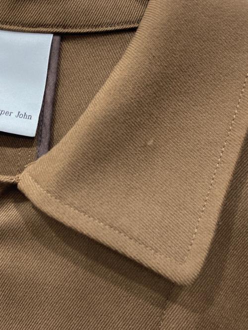 Casper John（キャスパージョン）Casper John (キャスパージョン) タブボタンショップコート ブラウン サイズ:Sの古着・服飾アイテム