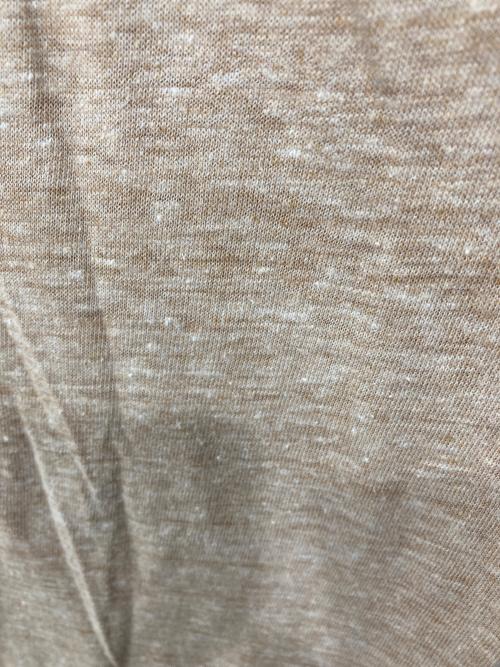 Hanes（ヘインズ）Hanes (ヘインズ) リンガーTシャツ ベージュ×ブラウン サイズ:Lの古着・服飾アイテム