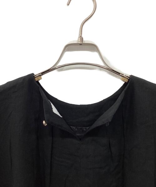 UNTITLED（アンタイトル）UNTITLED (アンタイトル) レーヨン麻ワンピース ブラック サイズ:1の古着・服飾アイテム