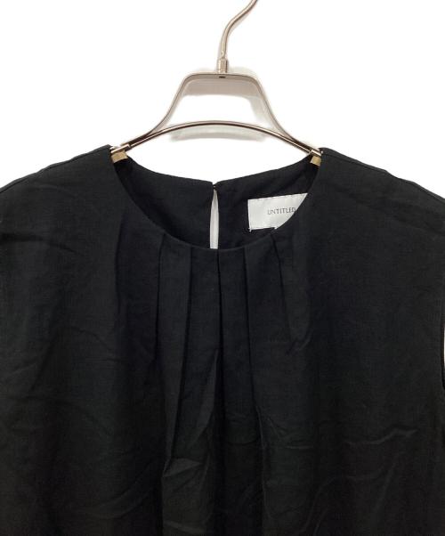 UNTITLED（アンタイトル）UNTITLED (アンタイトル) レーヨン麻ワンピース ブラック サイズ:1の古着・服飾アイテム