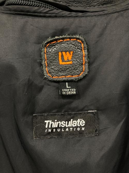 wilsons leather（ウィルソンズレザー）wilsons leather (ウィルソンズレザー) ライナー付きレザージャケット ブラック サイズ:Lの古着・服飾アイテム