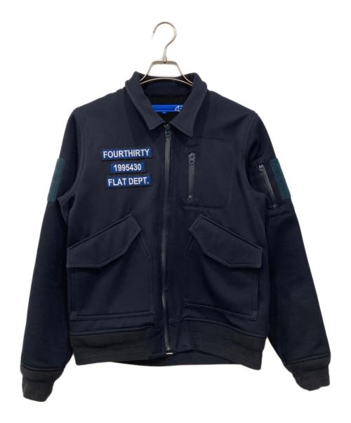 430（430）430 (430) 異素材切替ジャケット ネイビー サイズ:1の古着・服飾アイテム