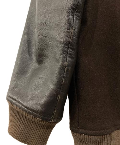FOURTHIRTY（フォーサーティー）FOURTHIRTY (フォーサーティー) レザー切替ジャケット ブラウン サイズ:02の古着・服飾アイテム