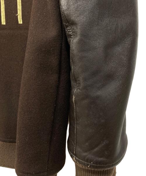 FOURTHIRTY（フォーサーティー）FOURTHIRTY (フォーサーティー) レザー切替ジャケット ブラウン サイズ:02の古着・服飾アイテム