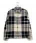 FRED PERRY（フレッドペリー）の古着「タータン ツイル オーバーシャツジャケット」｜ブラック×ホワイト
