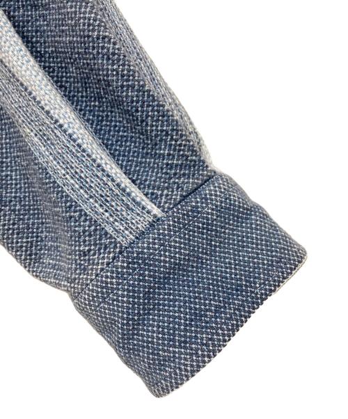 ARMANI JEANS（アルマーニジーンズ）ARMANI JEANS (アルマーニジーンズ) 長袖ストライプシャツ ブルー サイズ:Mの古着・服飾アイテム