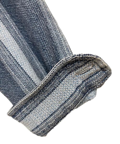 ARMANI JEANS（アルマーニジーンズ）ARMANI JEANS (アルマーニジーンズ) 長袖ストライプシャツ ブルー サイズ:Mの古着・服飾アイテム