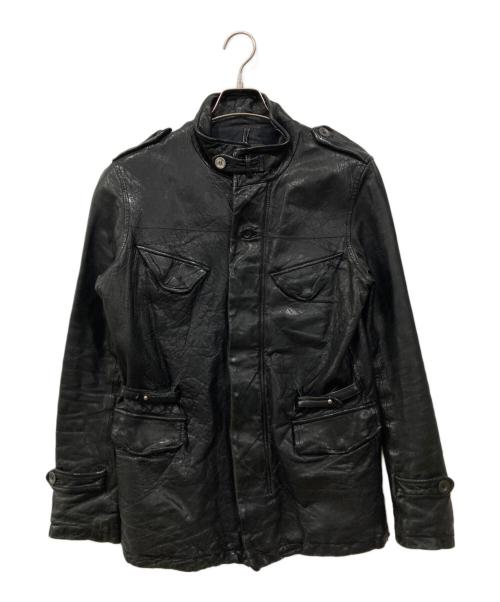 edition（エディション）Edition (エディション) ラムレザージャケット ブラック サイズ:46の古着・服飾アイテム