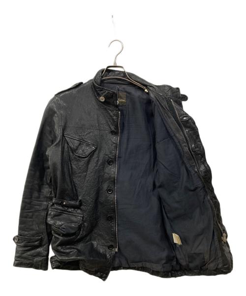 edition（エディション）Edition (エディション) ラムレザージャケット ブラック サイズ:46の古着・服飾アイテム