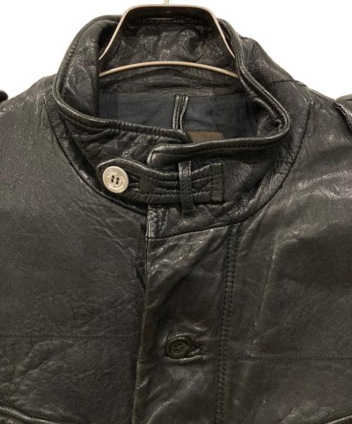 edition（エディション）Edition (エディション) ラムレザージャケット ブラック サイズ:46の古着・服飾アイテム