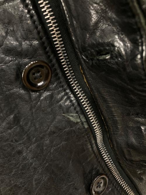 edition（エディション）Edition (エディション) ラムレザージャケット ブラック サイズ:46の古着・服飾アイテム