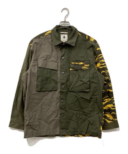 G-STAR RAW（ジースターロゥ）G-STAR RAW (ジースターロゥ) ミリタリーシャツ カーキ サイズ:Mの古着・服飾アイテム