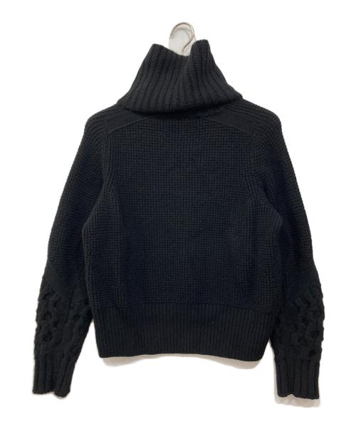 sacai（サカイ）sacai (サカイ) スヌードケーブルニットセーター ブラック サイズ:1の古着・服飾アイテム