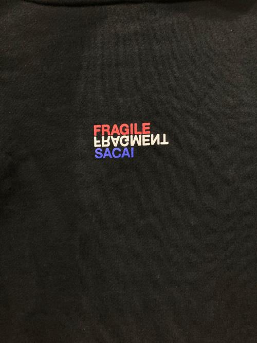 sacai（サカイ）sacai (サカイ) FRAGMENT DESIGN (フラグメントデザイン) FRAGIL HOODIE / フラギル フーディー ブラック サイズ:1の古着・服飾アイテム