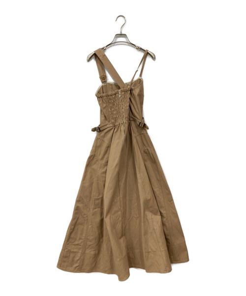 CASA FLINE（カーサフライン）CASA FLINE (カーサフライン) フロントホックプリーツワンピース ベージュ サイズ:Freeの古着・服飾アイテム
