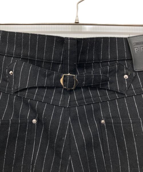 Ballsy.Brothers（ボールジーブラザーズ）Ballsy.Brothers (ボールジーブラザーズ)  wool western stripe slacks / ウールウエスタンストライプスラックス ブラック サイズ:Lの古着・服飾アイテム