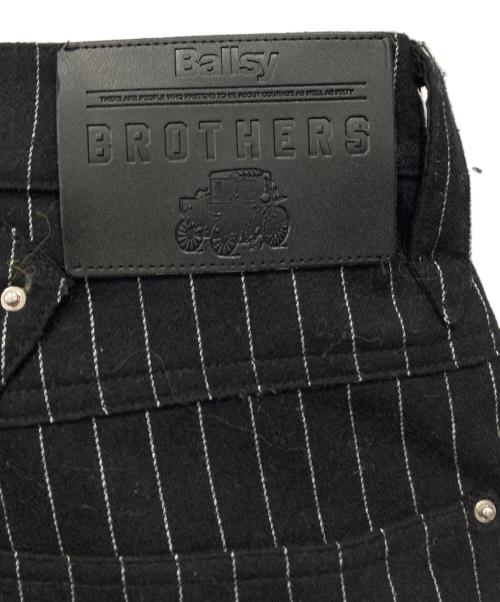 Ballsy.Brothers（ボールジーブラザーズ）Ballsy.Brothers (ボールジーブラザーズ)  wool western stripe slacks / ウールウエスタンストライプスラックス ブラック サイズ:Lの古着・服飾アイテム