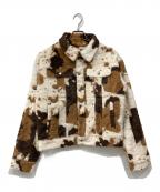 無尽 MUZINEムジン）の古着「牛柄 ジャケット」｜ベージュ