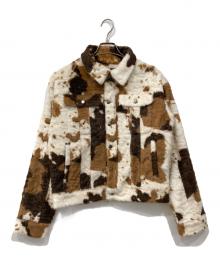 無尽 MUZINE（ムジン）の古着「牛柄 ジャケット」｜ベージュ