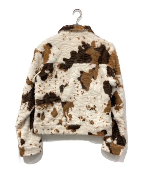 無尽 MUZINE（ムジン）無尽 MUZINE (ムジン) 牛柄 ジャケット ベージュ サイズ:表記無し(実寸を参照ください)の古着・服飾アイテム