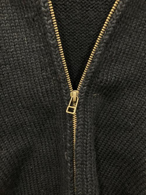 refomed（リフォメッド）refomed (リフォメッド) スタジアム カウチン ニット ジャケット ネイビー×ブラウン サイズ:表記無し(実寸を参照ください)の古着・服飾アイテム