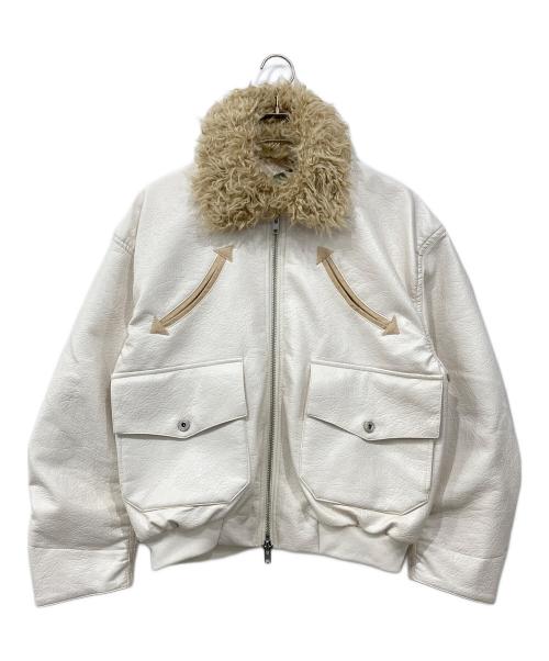 Ballsy.Brothers（ボールジーブラザーズ）BALLSY.BROTHERS (ボールジーブラザーズ) Western faux leather work jacket / ウエスタンフェイクレザーワークジャケット ホワイト サイズ:Lの古着・服飾アイテム