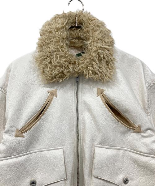 Ballsy.Brothers（ボールジーブラザーズ）BALLSY.BROTHERS (ボールジーブラザーズ) Western faux leather work jacket / ウエスタンフェイクレザーワークジャケット ホワイト サイズ:Lの古着・服飾アイテム