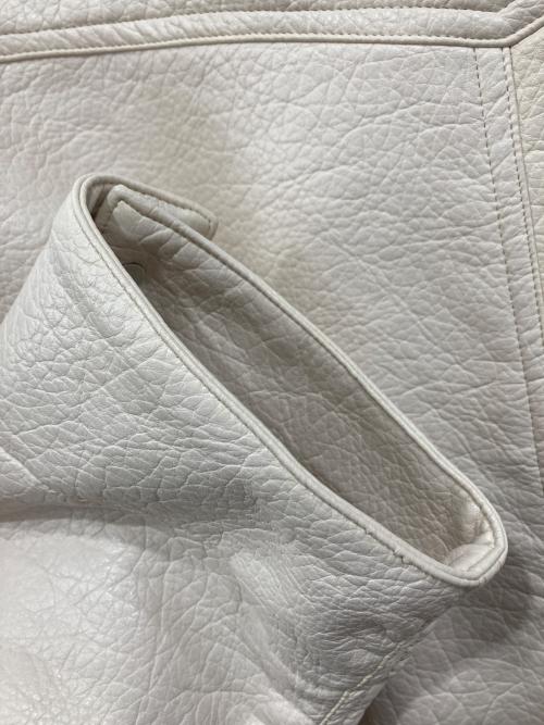 Ballsy.Brothers（ボールジーブラザーズ）BALLSY.BROTHERS (ボールジーブラザーズ) Western faux leather work jacket / ウエスタンフェイクレザーワークジャケット ホワイト サイズ:Lの古着・服飾アイテム