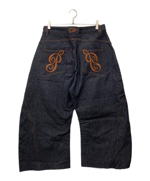peoplestyle（ピープルスタイル）PEOPLESTYLE (ピープルスタイル) カーブデニムパンツ インディゴ サイズ:Lの古着・服飾アイテム
