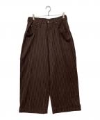 Ballsy.Brothersボールジーブラザーズ）の古着「wool western stripe slacks / ウールウエスタンストライプスラックス」｜ブラウン