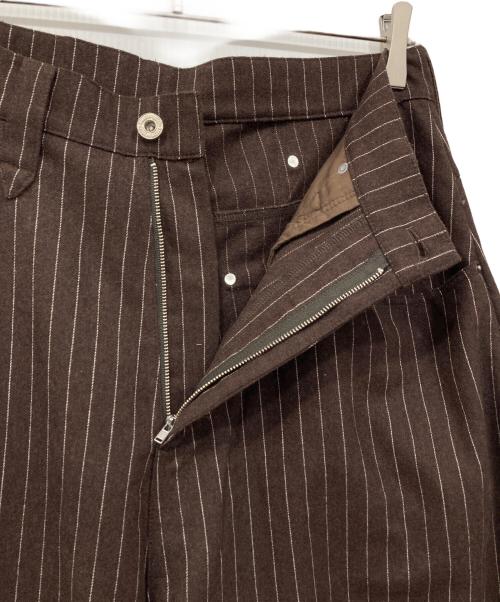 Ballsy.Brothers（ボールジーブラザーズ）Ballsy.Brothers (ボールジーブラザーズ)  wool western stripe slacks / ウールウエスタンストライプスラックス ブラウン サイズ:Lの古着・服飾アイテム