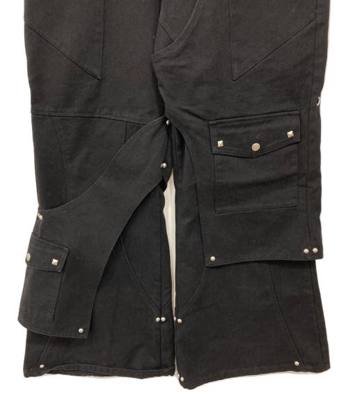 TYPE SHADE（タイプシェイド）TYPE SHADE (タイプシェイド) スタッズ ダブルウエスト デニム ブラック サイズ:Sの古着・服飾アイテム