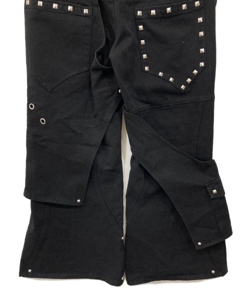 TYPE SHADE（タイプシェイド）TYPE SHADE (タイプシェイド) スタッズ ダブルウエスト デニム ブラック サイズ:Sの古着・服飾アイテム
