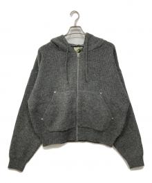 Ballsy.Brothers（ボールジーブラザーズ）の古着「ニットダブルジップフーディー」｜グレー