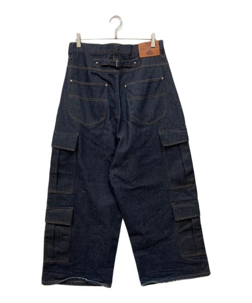 Ballsy.Brothers（ボールジーブラザーズ）BALLSY.BROTHERS (ボールジーブラザーズ)  Assortment cargo denim pants / アソートメントカーゴデニムパンツ インディゴ サイズ:Lの古着・服飾アイテム