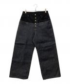 BADWAY×Ballsy.Brothersバッドウェイ×ボールジーブラザーズ）の古着「2up wide denim pants / 2アップワイドデニムパンツ」｜インディゴ