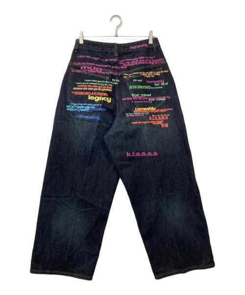 Jaded London（ジェイデッドロンドン）Jaded London (ジェイデッドロンドン) INDIGO RAINBOW SCRIPT XL COLOSSUS JEAN / インディゴ レインボー スクリプト XL コロッサス ジーンズ インディゴ サイズ:30の古着・服飾アイテム