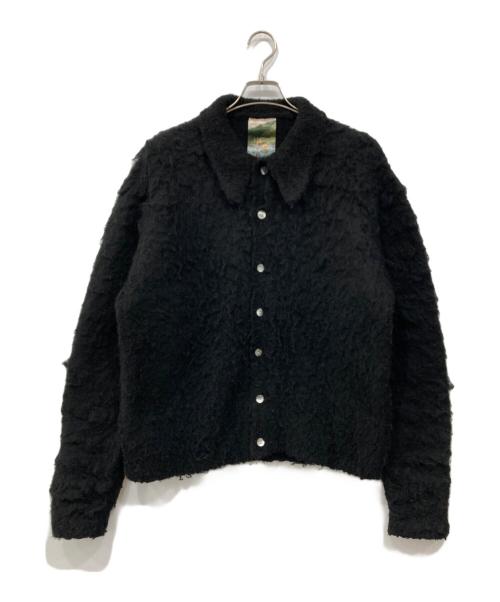 Ballsy.Brothers（ボールジーブラザーズ）BALLSY.BROTHERS (ボールジーブラザーズ) mohair blend knit cardigan / モヘヤブレンドニットカーディガン ブラック サイズ:Lの古着・服飾アイテム