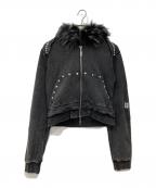 TYPE SHADEタイプシェイド）の古着「スタッズ ダブルジップパーカー」｜グレー