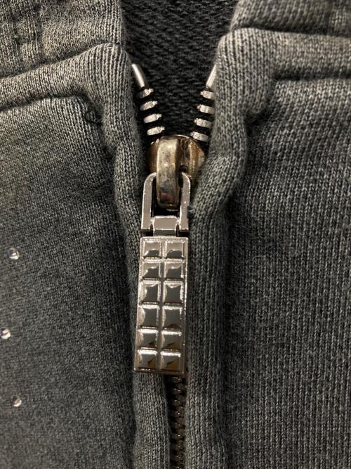 DND4DES（ディーエヌディーフォーデス）DND4DES (ディーエヌディーフォーデス) ライトストーン ダブルジップパーカー グレー サイズ:Sの古着・服飾アイテム