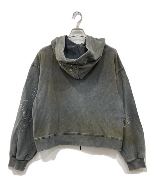 DND4DES（ディーエヌディーフォーデス）DND4DES (ディーエヌディーフォーデス) ライトストーン ダブルジップパーカー グレー サイズ:Sの古着・服飾アイテム