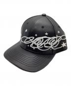 AFBエーエフビー）の古着「エコレザーキャップ」｜ブラック