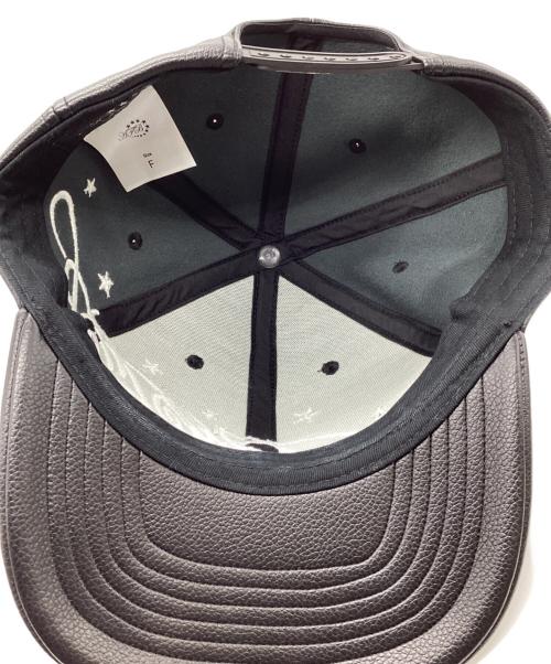 AFB（エーエフビー）AFB (エーエフビー) エコレザーキャップ ブラックの古着・服飾アイテム