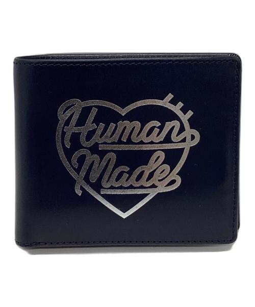 HUMAN MADE（ヒューマンメイド）HUMAN MADE (ヒューマンメイド) 2つ折り財布 ネイビーの古着・服飾アイテム