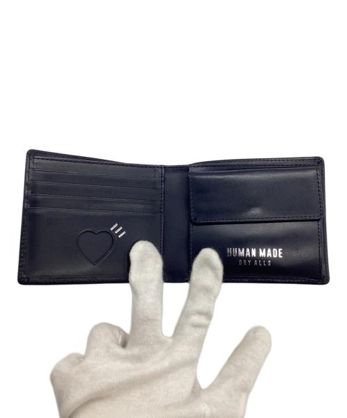 HUMAN MADE（ヒューマンメイド）HUMAN MADE (ヒューマンメイド) 2つ折り財布 ネイビーの古着・服飾アイテム