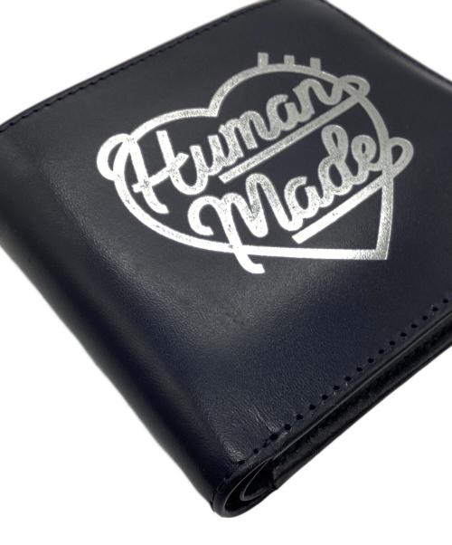 HUMAN MADE（ヒューマンメイド）HUMAN MADE (ヒューマンメイド) 2つ折り財布 ネイビーの古着・服飾アイテム