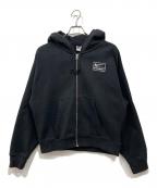 NIKE×stussyナイキ×ステューシー）の古着「STONE WASHED FLEECE ZIP HOODIE / ストーン ウォッシュド フリース ジップフーディー」｜ブラック